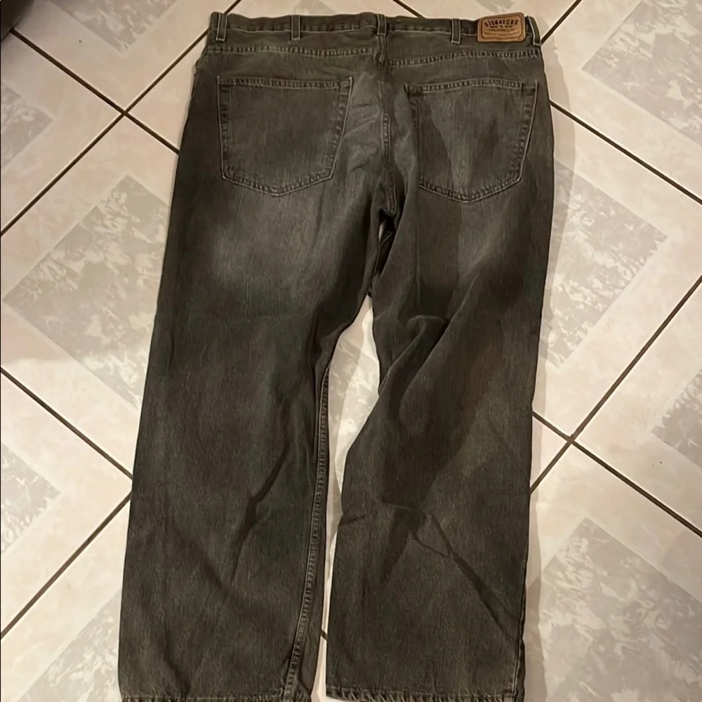 Signature by Levi Strauss Gray Relaxed Jeans Size W42 L32